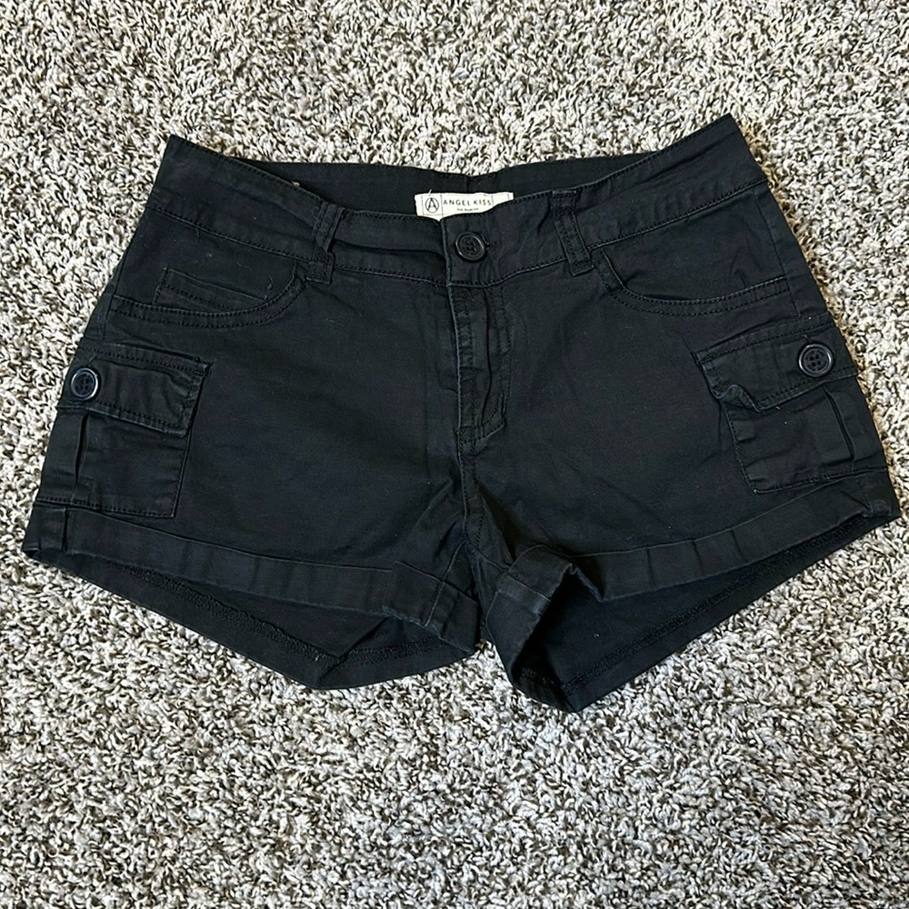 Juniors Black Twill Shorts Size 3